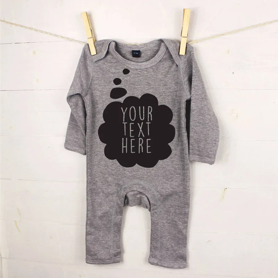 Baby's Thoughts' Personalised Baby Rompersuit