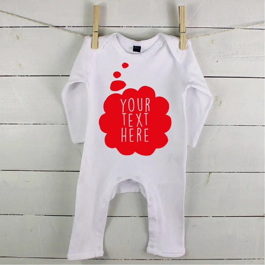 Baby's Thoughts' Personalised Baby Rompersuit