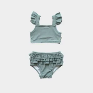 Babysprouts Girl's Two-Piece Swim Suit in Teal Green