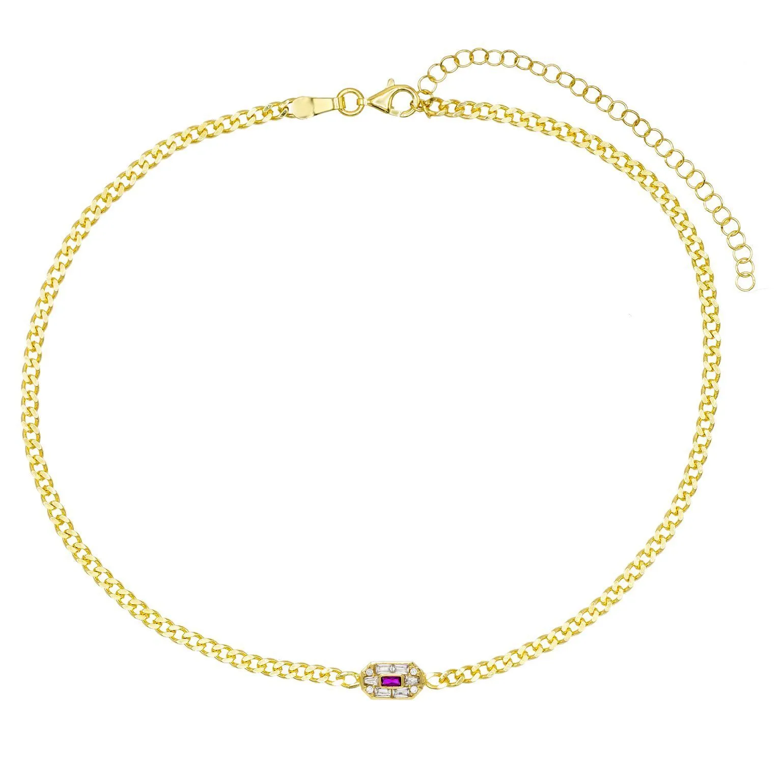 Baguette Stone Choker