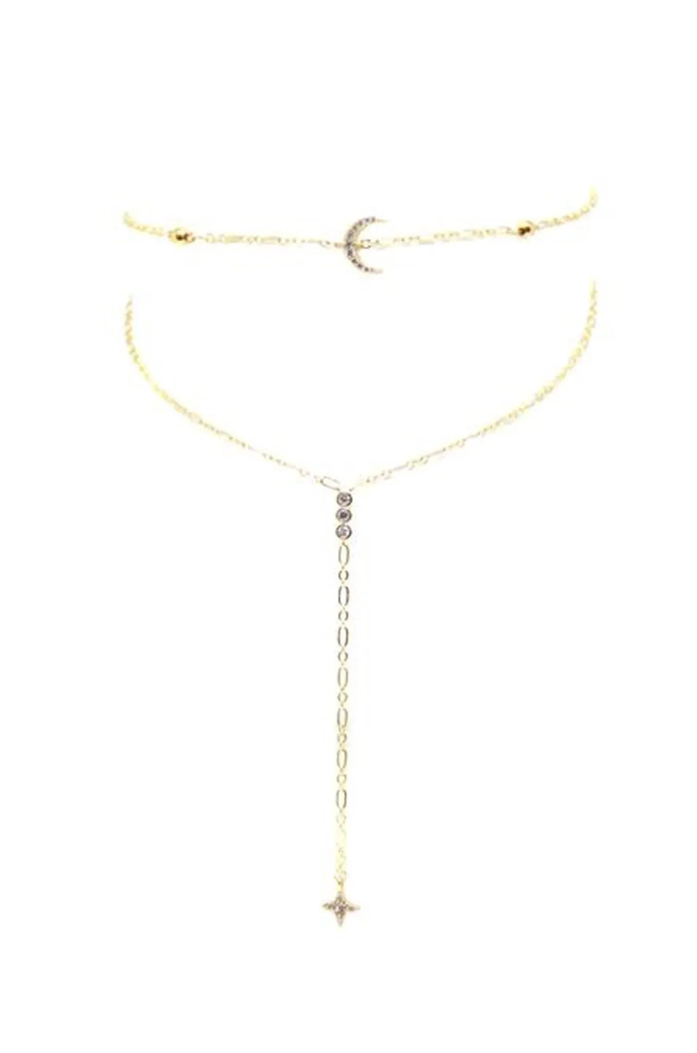 Bali Choker with Moon in Gold