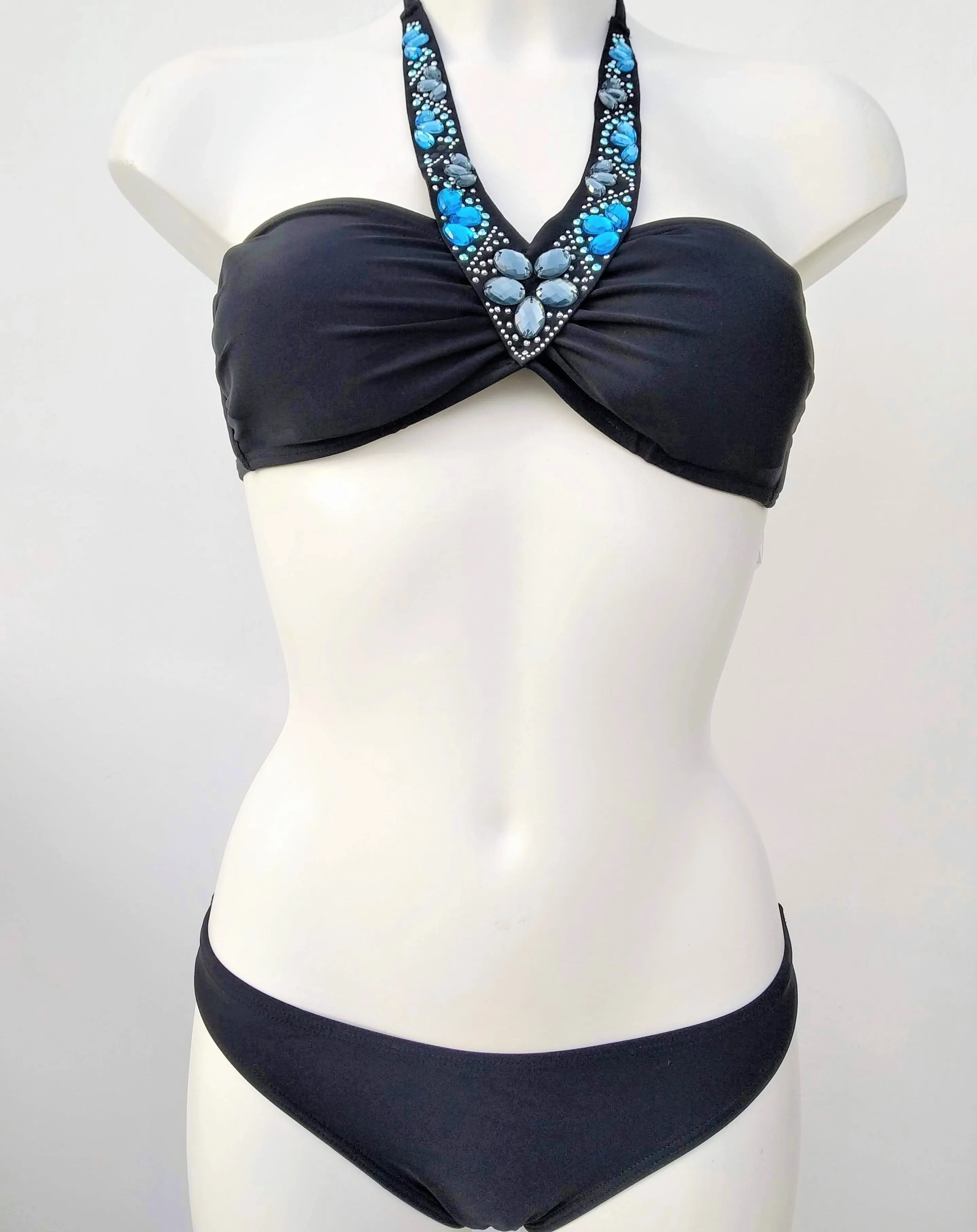 Bandeau Bikini set with Sparkling Stones