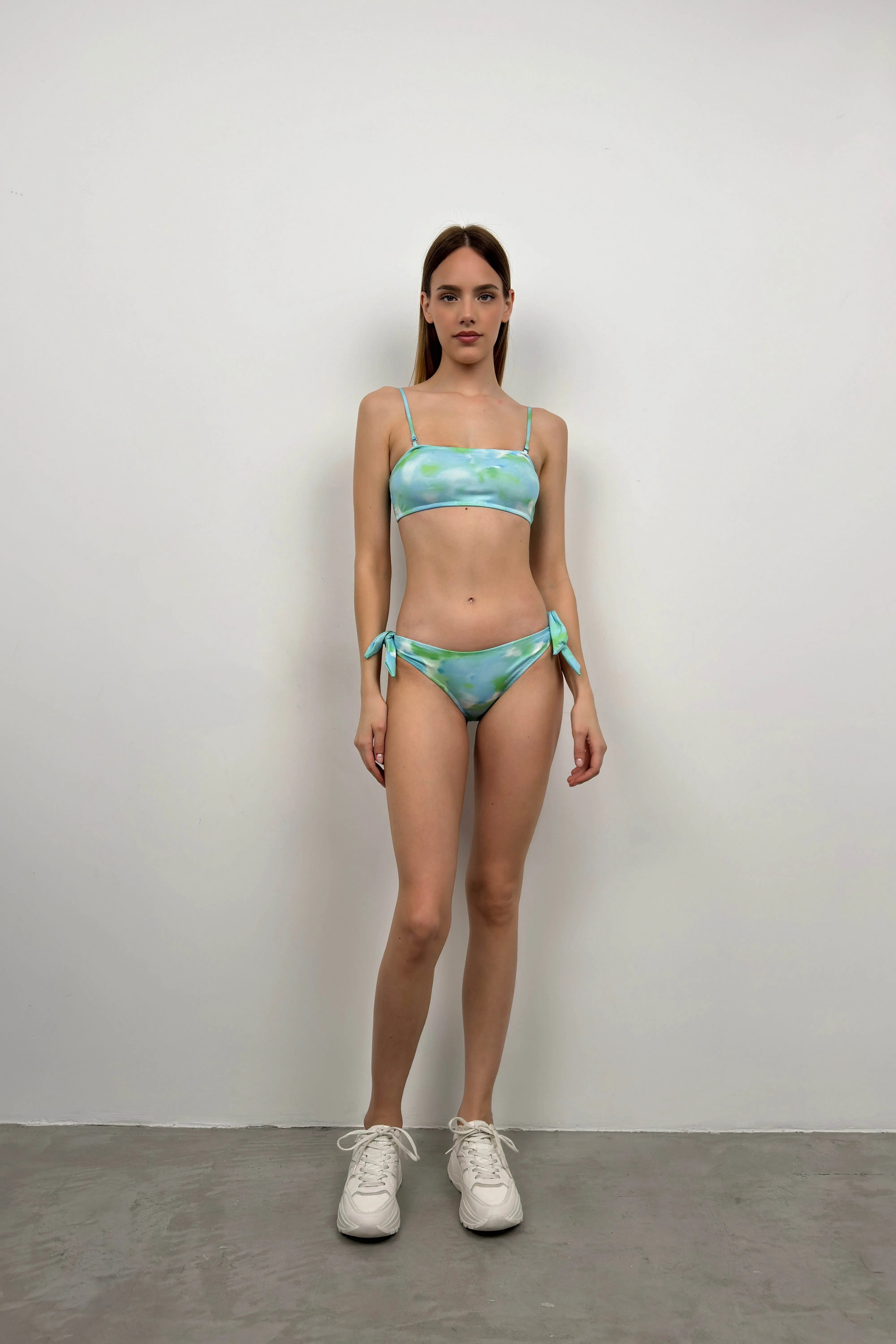 Batik Desen Mavi Bikini Takım