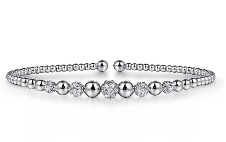 Beaded Diamond Stations Bangle