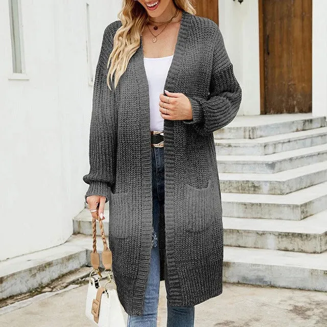 BerryBetty - Casual Gradient Knitted Cardigan