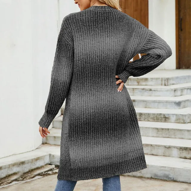 BerryBetty - Casual Gradient Knitted Cardigan