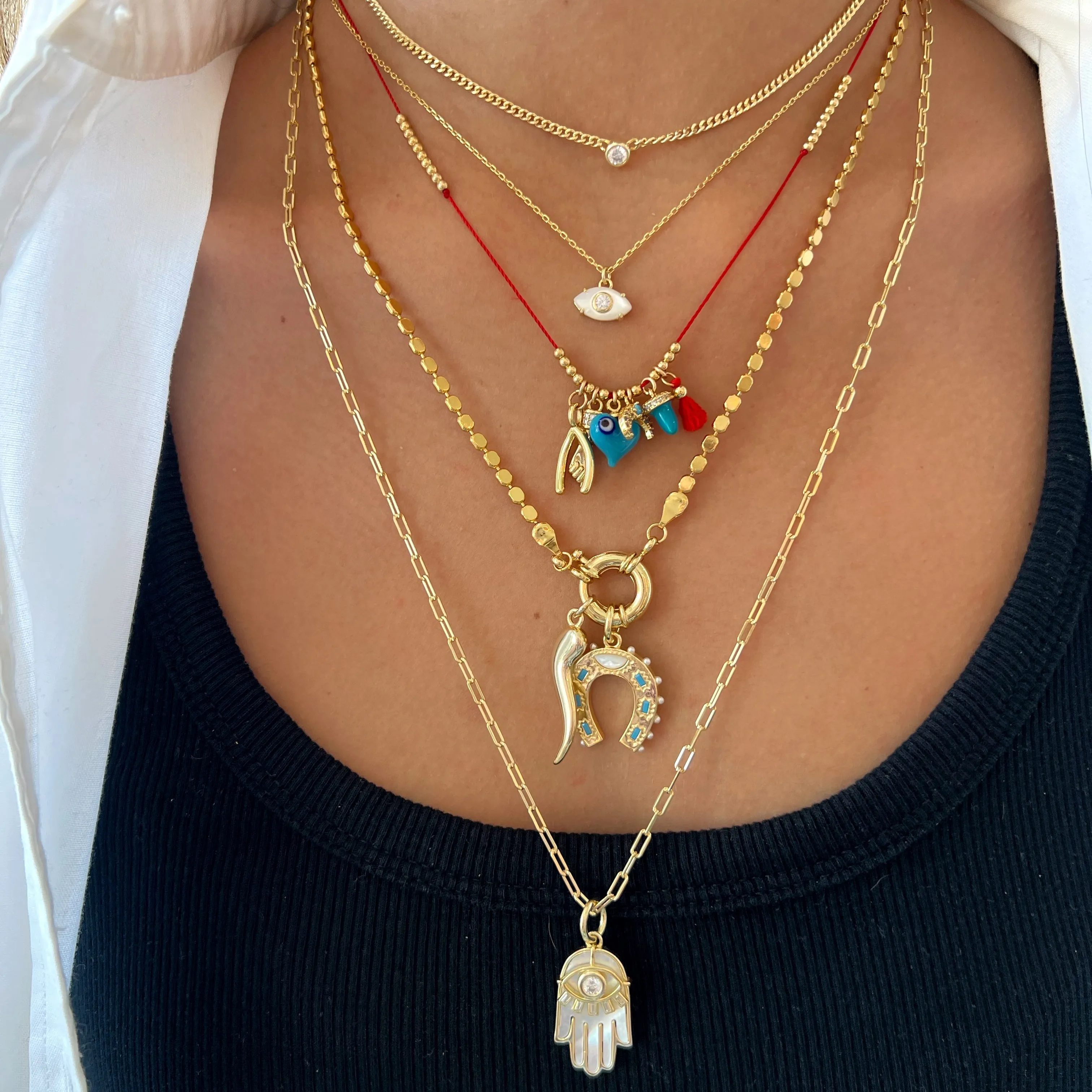 Bezel Curb Necklace