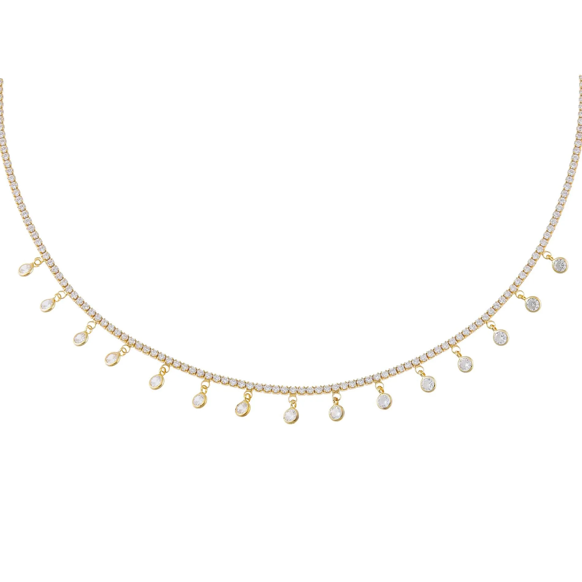 Bezel Dangle Tennis Choker