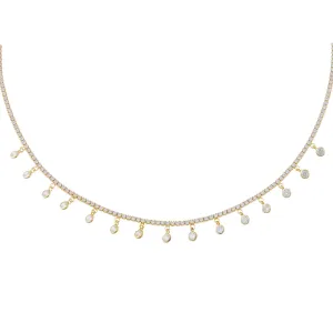 Bezel Dangle Tennis Choker