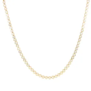 Bezel Set Classic Diamond Tennis Necklace