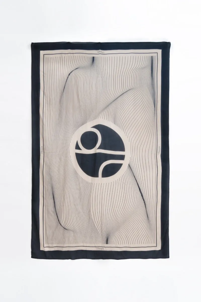 Biarritz BIQ - Sarong - Mix Sand & Oyster Black
