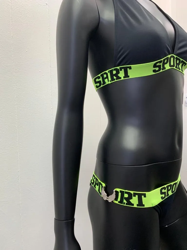Bikini Active Elastic Collection Color Yellow - Power Wings By Jullye Giliberti