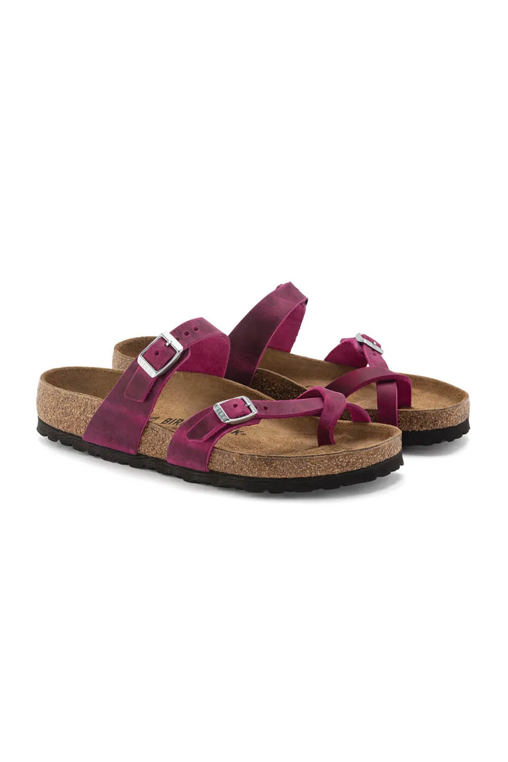 Birkenstock Mayari Oiled Leather Sandals for Women in Festive Fuchsia | 1024034