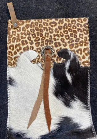 Black and White Cowhide Christmas Stocking – Cheetah Cuff