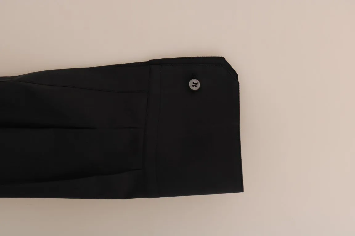 Black Dress Slim Fit Cotton Shirt