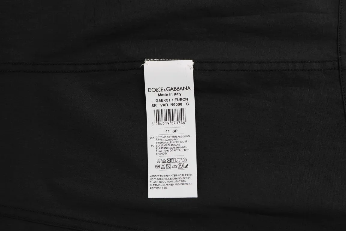 Black Dress Slim Fit Cotton Shirt