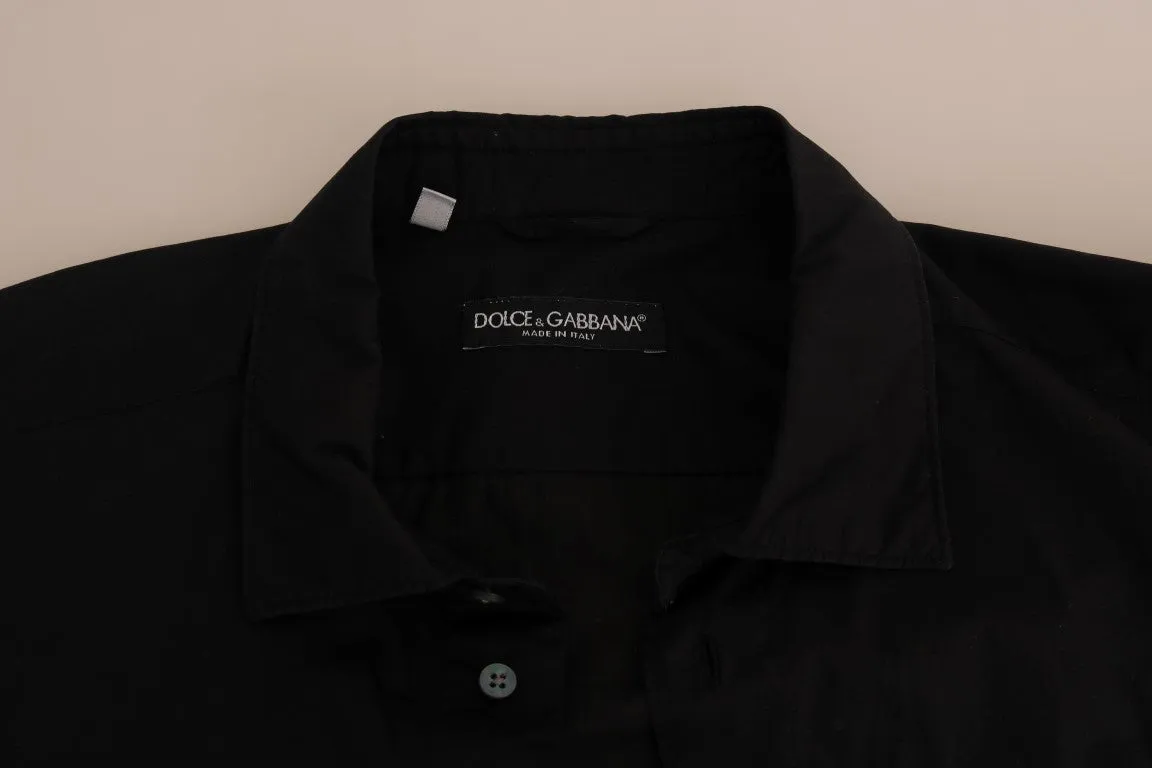 Black Formal Slim Fit Cotton Shirt