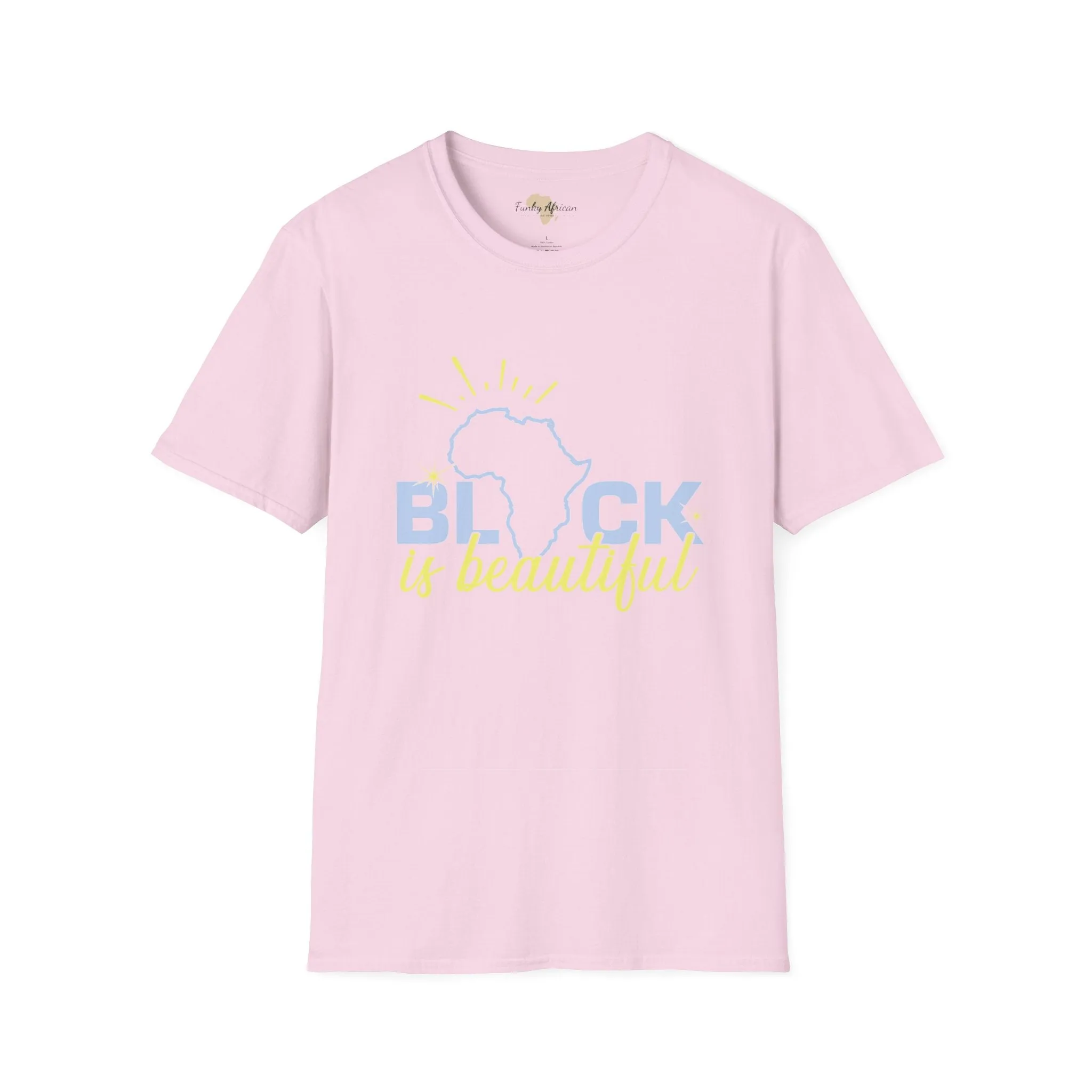 Black is beautiful unisex softstyle tee