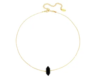 Black Onyx Small Crystal Necklace