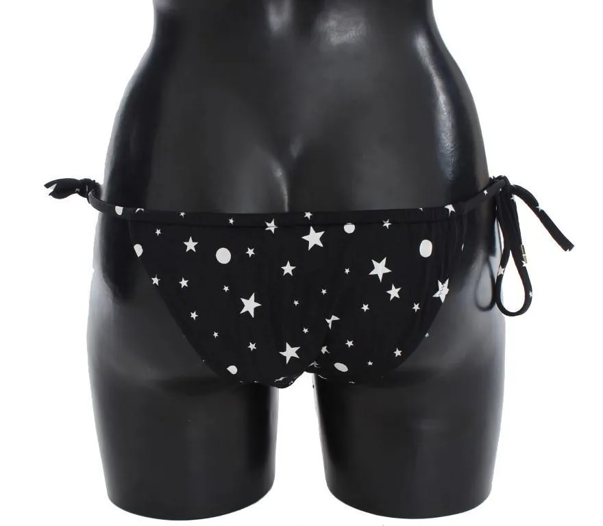 Black Stars Bikini Bottom Swimwear Beachwear