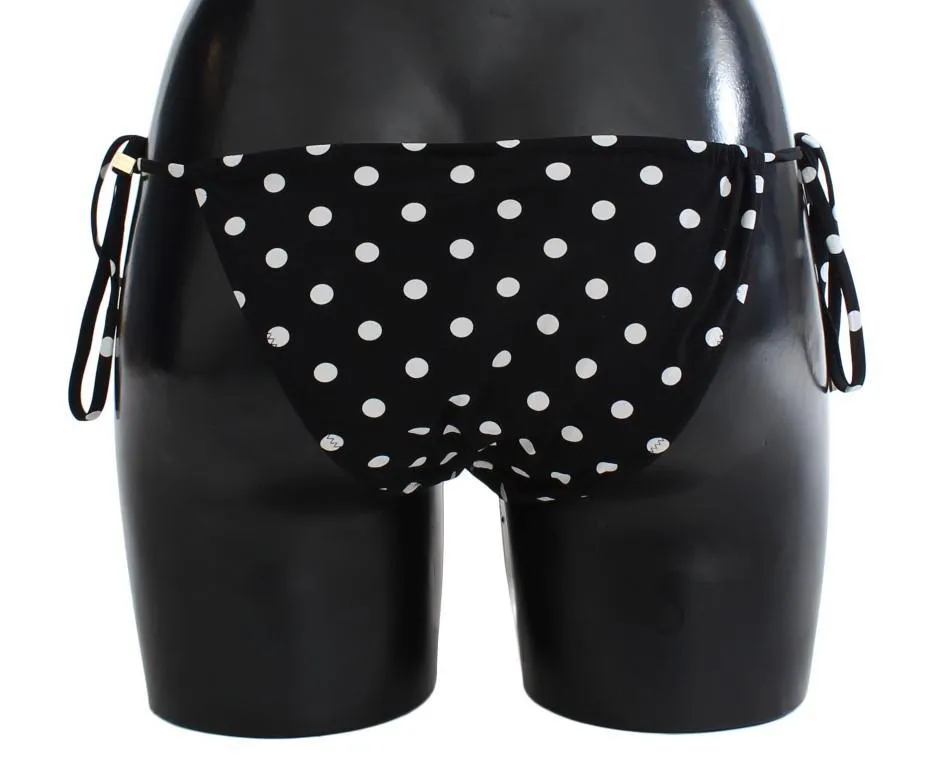 Black White Bikini Bottom Swimwear Beachwear