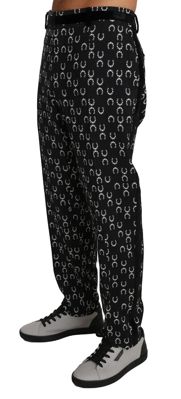 Black Wool SICILIAN WESTERN Trousers