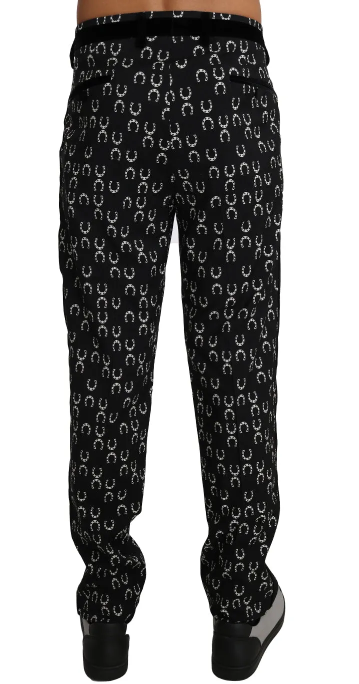 Black Wool SICILIAN WESTERN Trousers