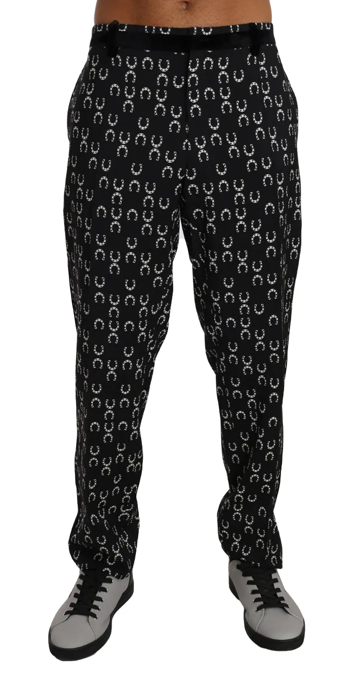 Black Wool SICILIAN WESTERN Trousers