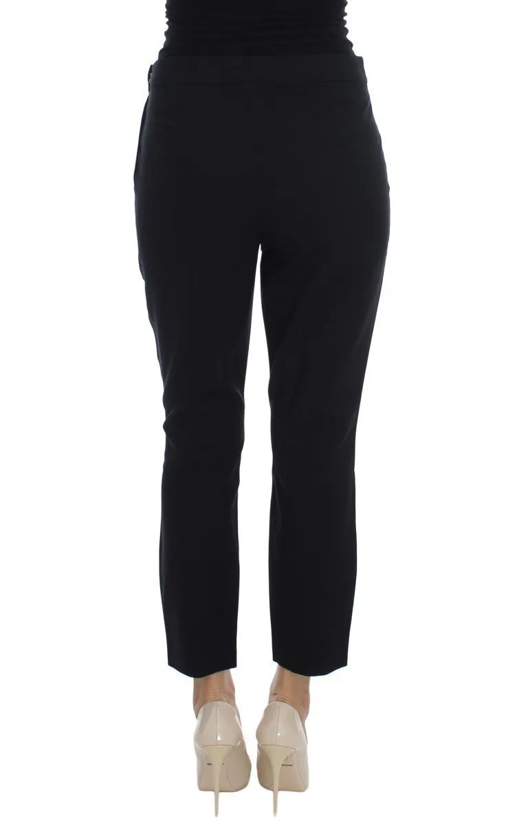 Black Wool Stretch Formal Dress Pants