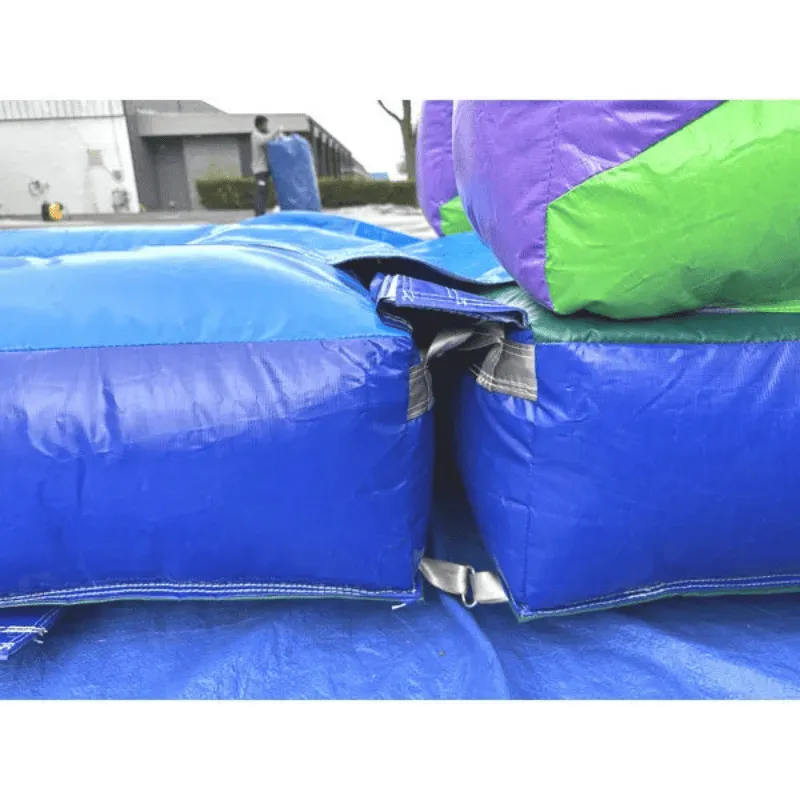 Block Bounce House Dual Lane Dura-Lite Combo w Detachable Pool