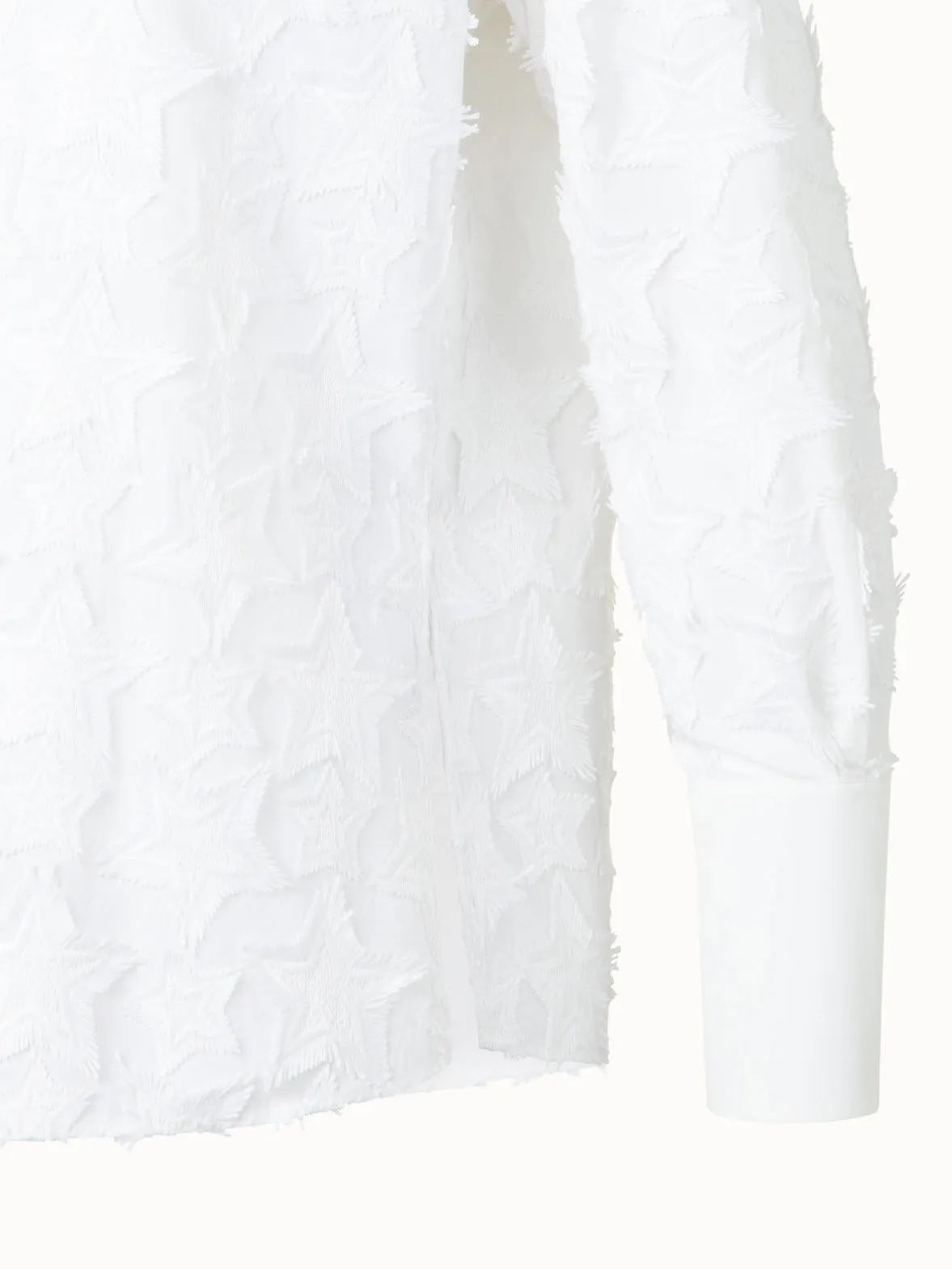 Blouse in Cotton with 3D Star Embroidery