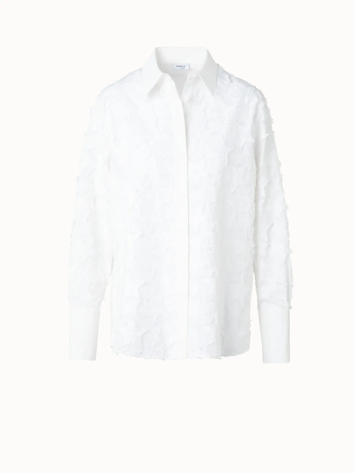 Blouse in Cotton with 3D Star Embroidery