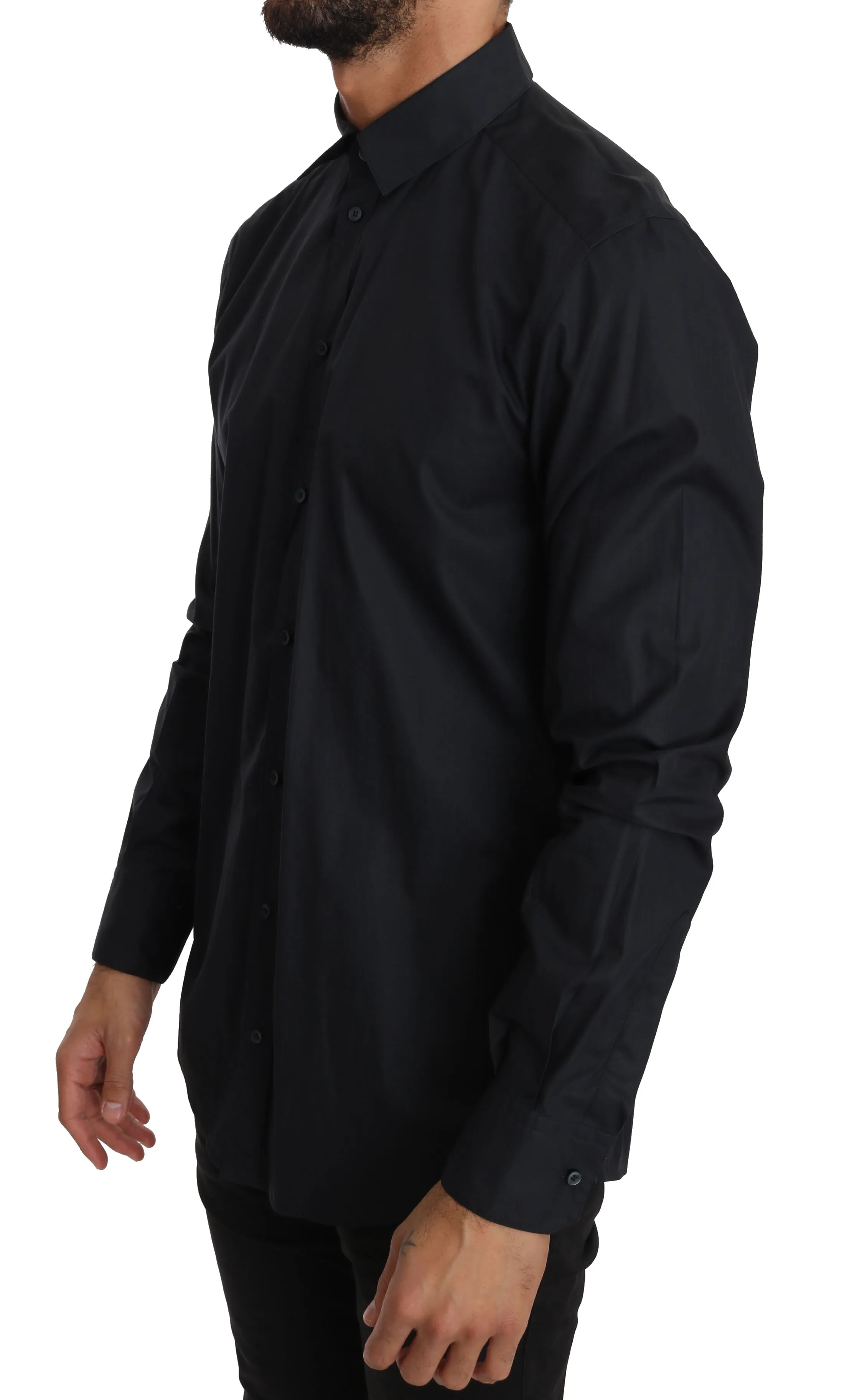 Blue 100% Cotton Formal Dress Shirt