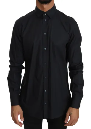 Blue 100% Cotton Formal Dress Shirt