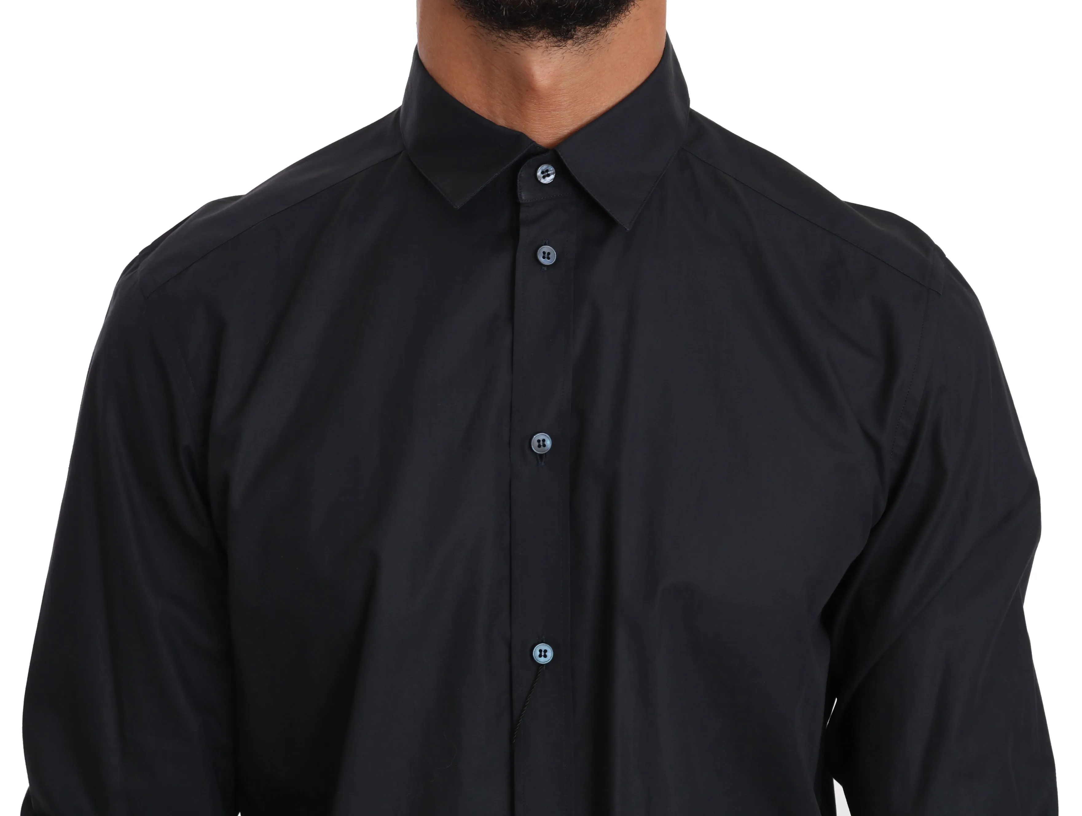 Blue 100% Cotton Formal Dress Shirt