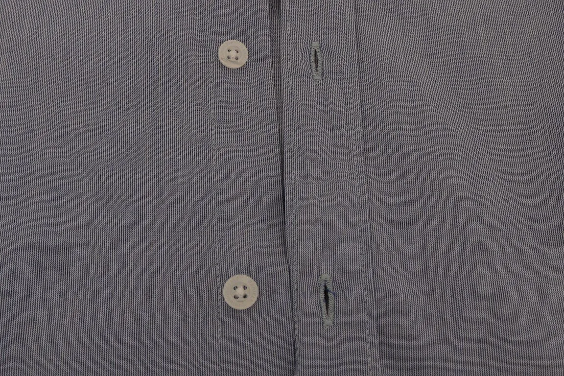 Blue Cotton Slim Fit Casual Shirt