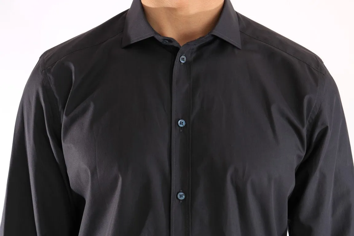 Blue Formal Slim Fit Cotton Shirt