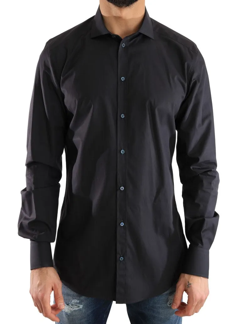 Blue Formal Slim Fit Cotton Shirt