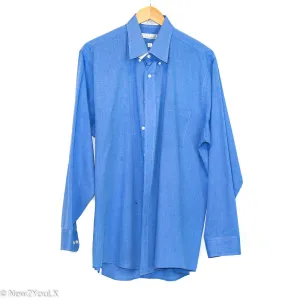 Blue Threaded Button Up (Van Heusen)