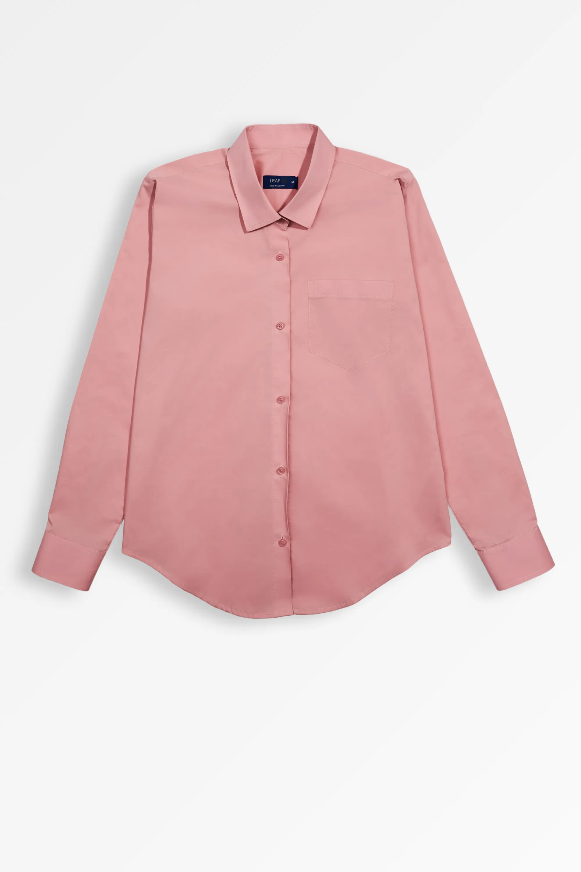 Blush Pink Ladies Formal Shirt | Leaf Clothing