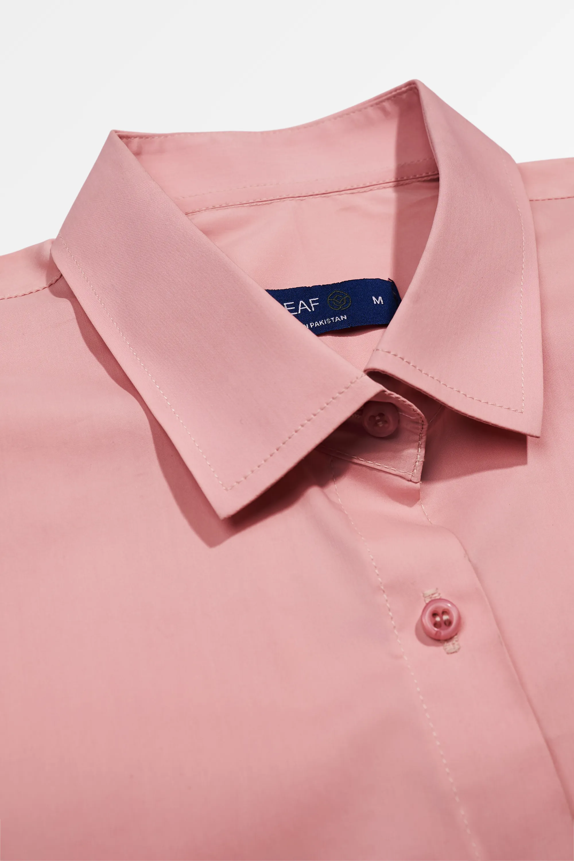 Blush Pink Ladies Formal Shirt | Leaf Clothing