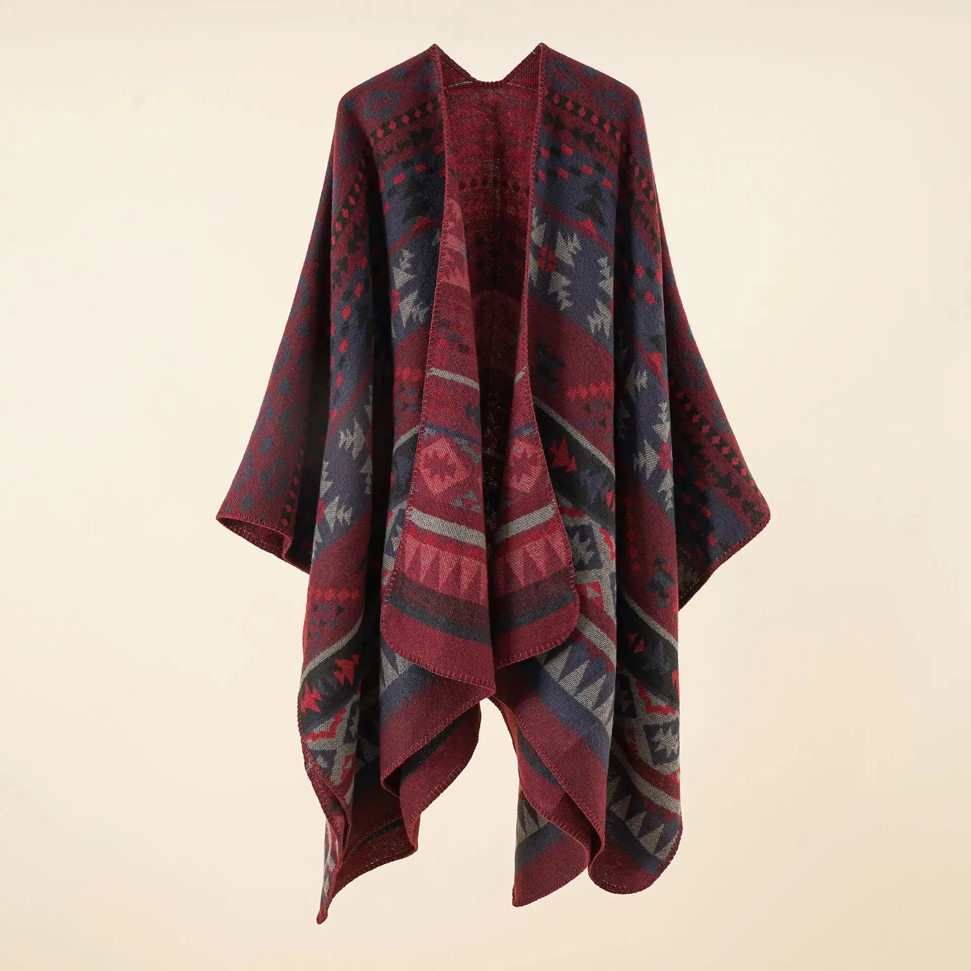 Bohemian Winter Pashmina Shawl, Ponchos, Shawl, Wrap