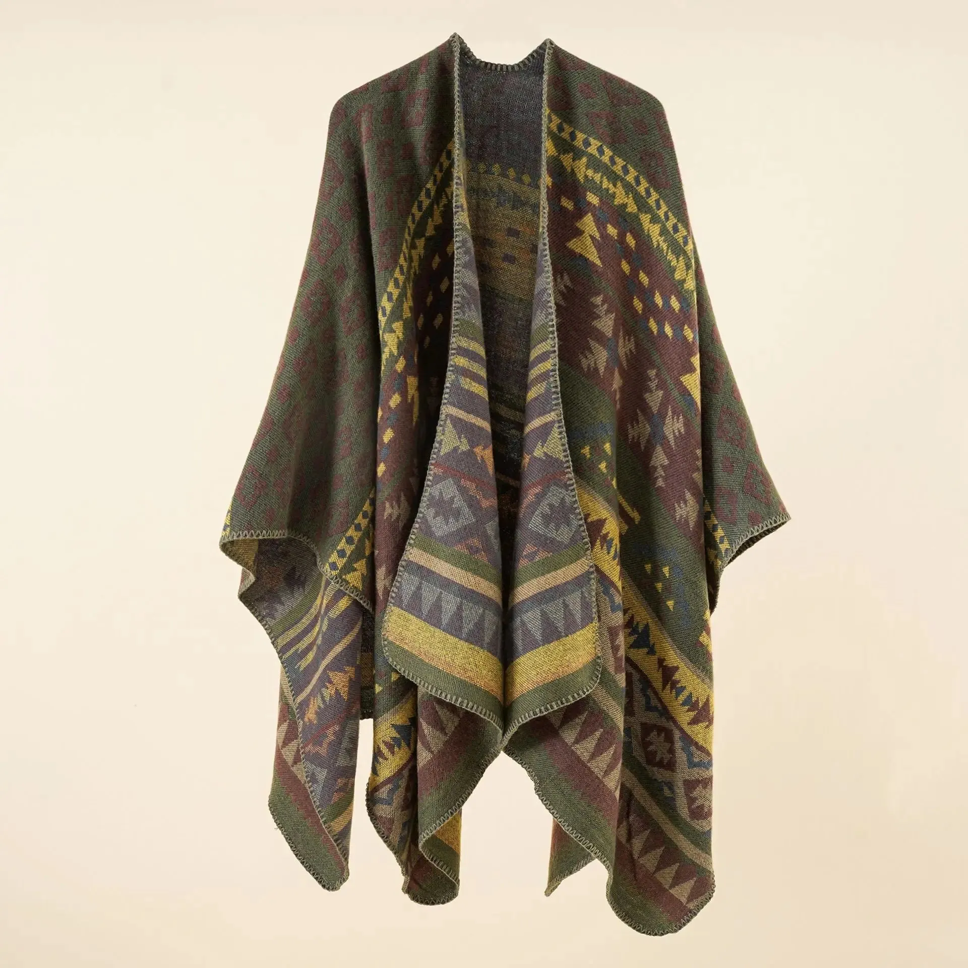 Bohemian Winter Pashmina Shawl, Ponchos, Shawl, Wrap