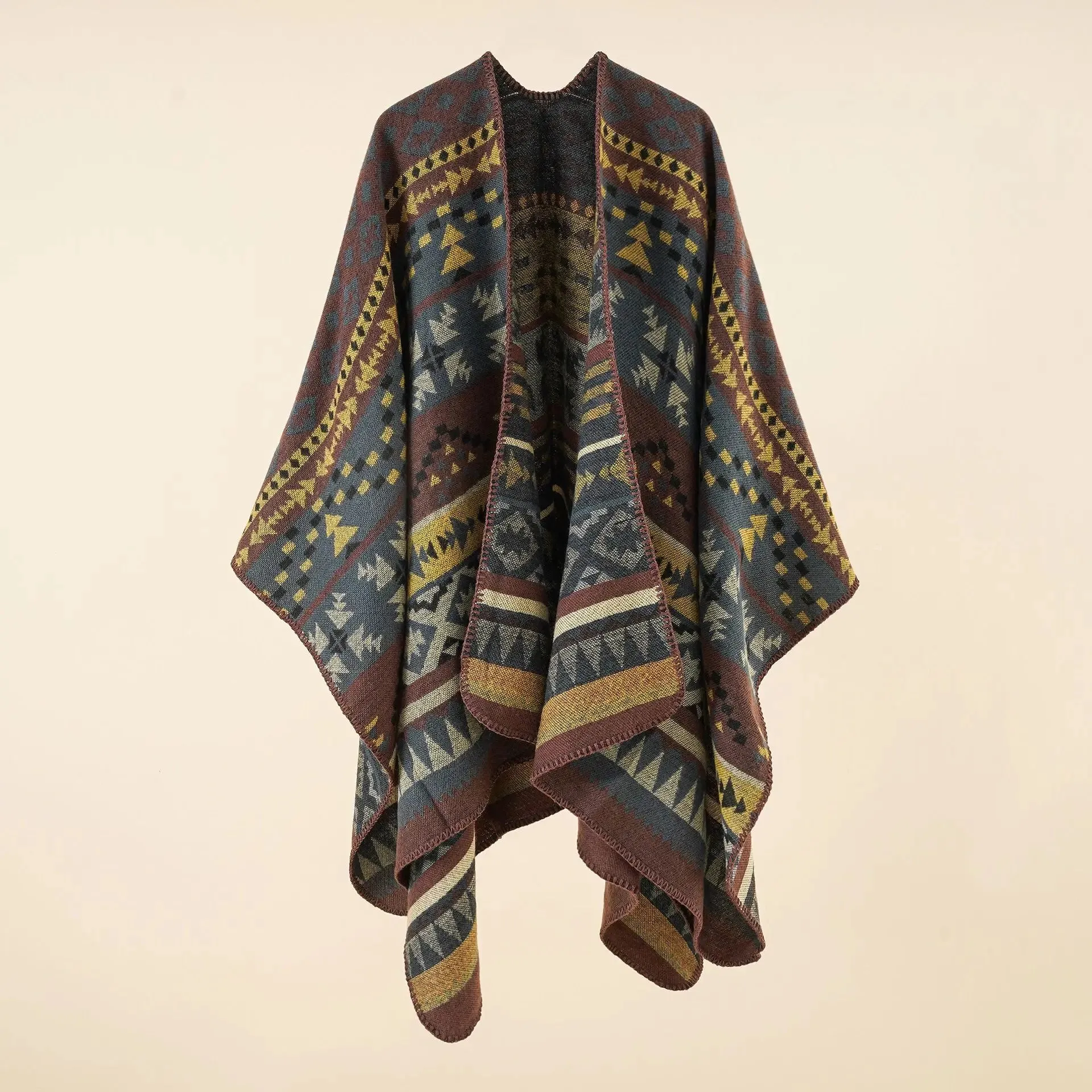 Bohemian Winter Pashmina Shawl, Ponchos, Shawl, Wrap