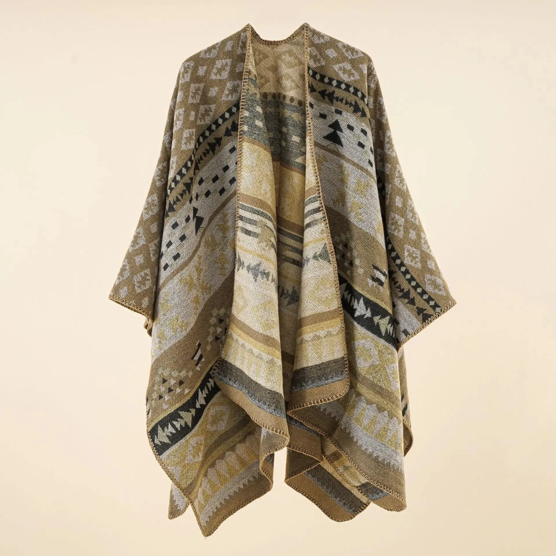 Bohemian Winter Pashmina Shawl, Ponchos, Shawl, Wrap