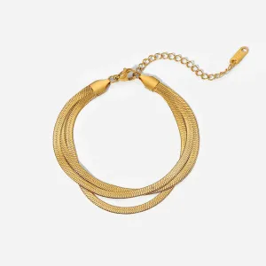 Boho & Mala Snake Chain Gold Plated / Stainless Steel Bracelet