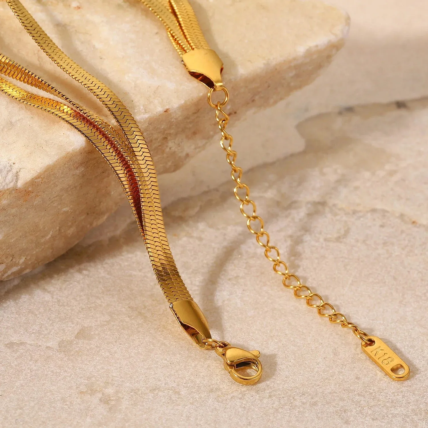 Boho & Mala Snake Chain Gold Plated / Stainless Steel Bracelet