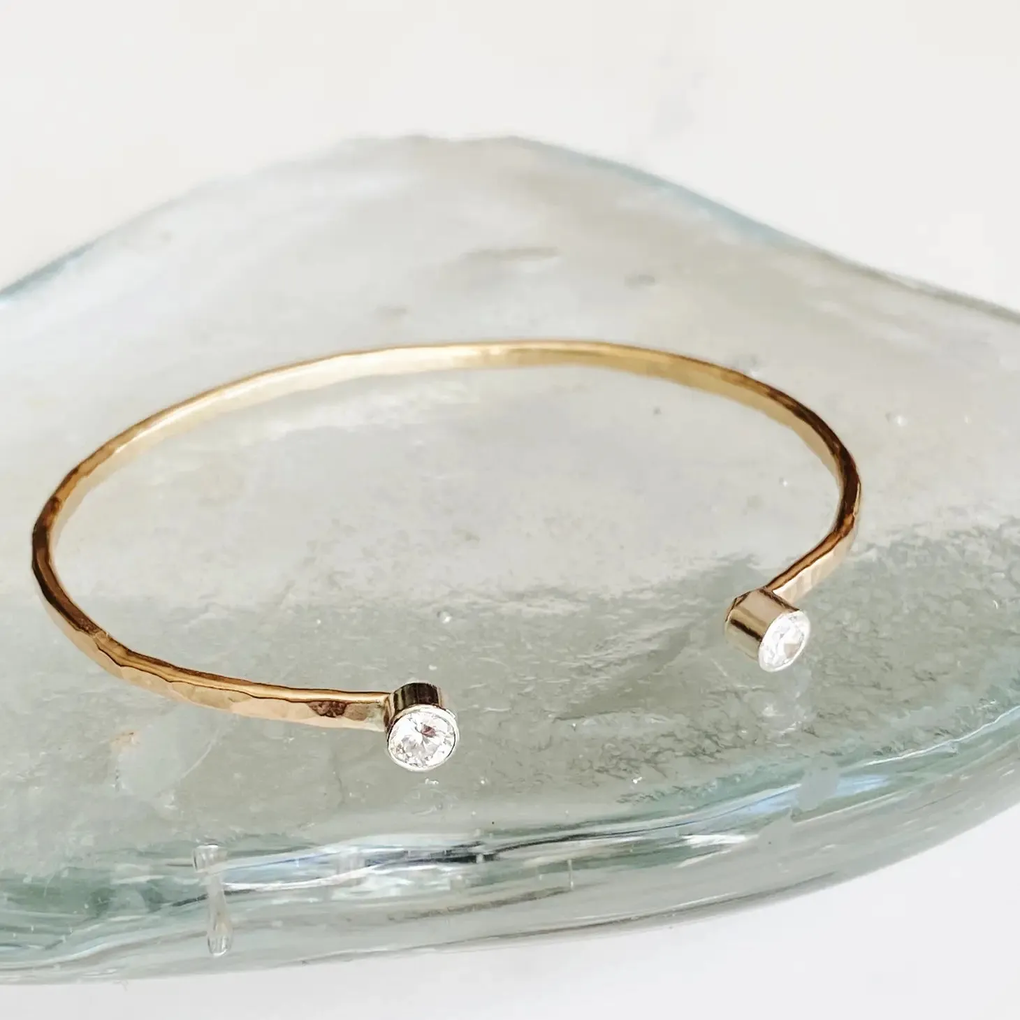 Bonnie Boardman - Swarovski Open Hammered Cuff