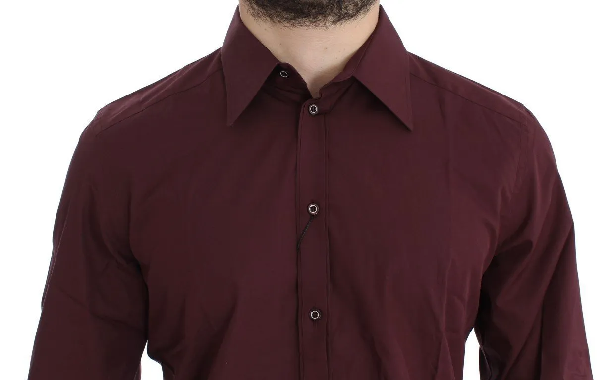 Bordeaux GOLD Slim Fit Formal Dress Shirt