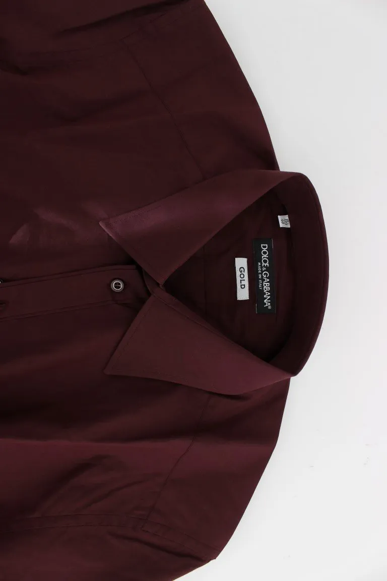 Bordeaux GOLD Slim Fit Formal Dress Shirt